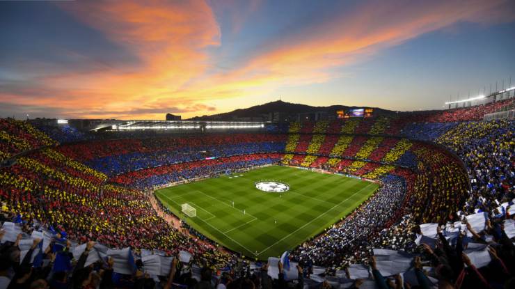 Stadio esaurito bellissimo